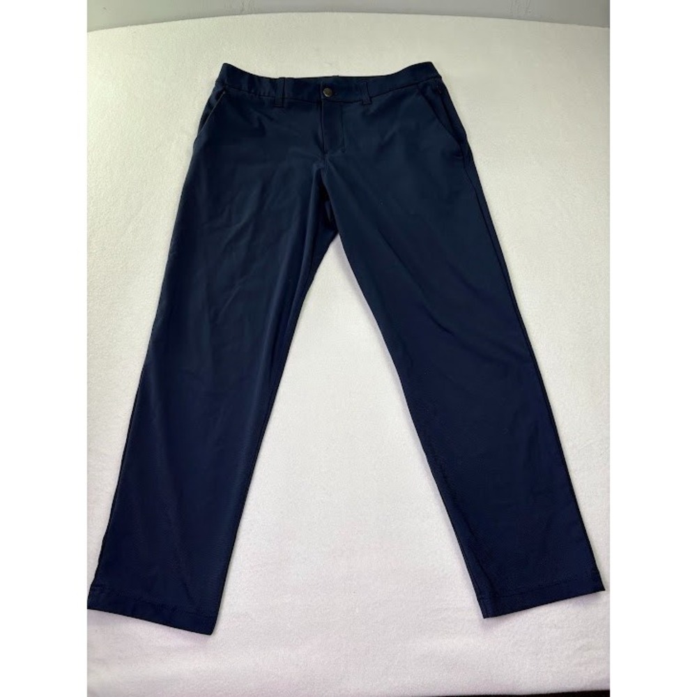 Lululemon Commission Pants Men 32 True Navy Slim Warpstreme Tapered Trouser